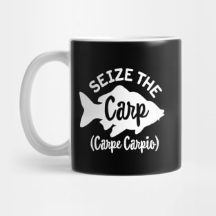 Seize the Carp Carpe Carpio Carp fisher Carphunter Mug